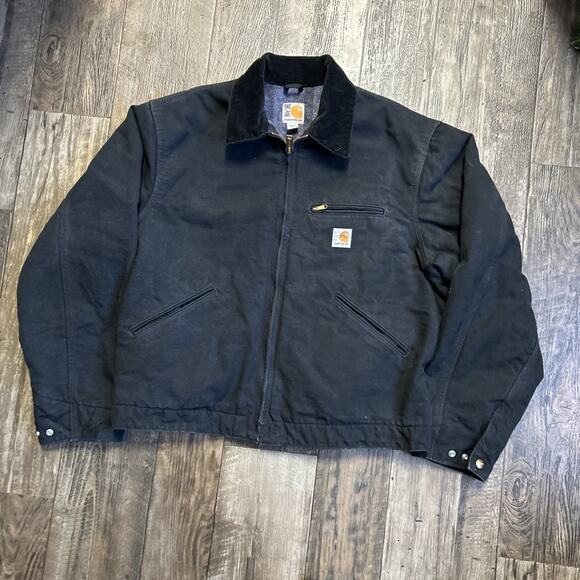 Vintage Carhartt Detroit Jacket BLK Large Mint Condition - Picture 1 of 7
